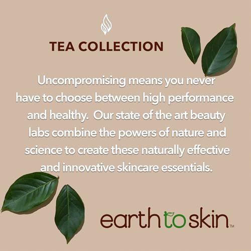 Earth To Skin Tea Time White Tea Facial Cleanser - Antioxidant Rich Daily Face Wash With Glycerin - Gentle Non Drying Cleanser For All Skin Types - Hypoallergenic Sulfate Free Formula - 4.7 fl oz