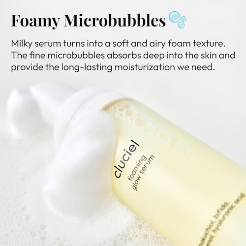 Foaming Glow Serum I Repairing Serum for Korean Glass Skin with Bakuchiol & Bifida, Smoothens Skin Texture, Balances Skin Tone, For Sensitive Skin, Fragrance-Free, Vegan (50ml / 1.69 fl.oz)