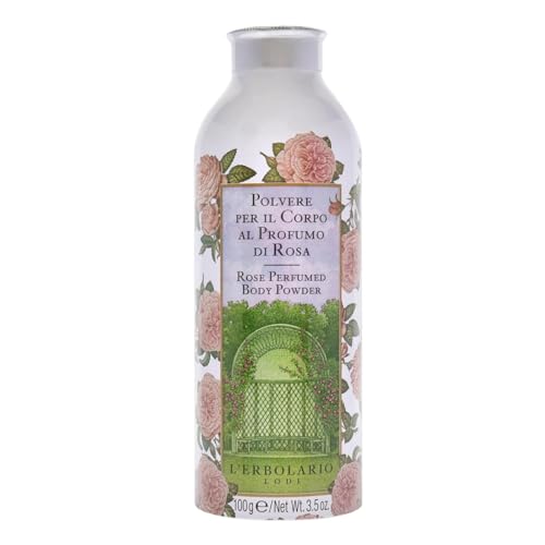 L'Erbolario Rose Body Powder - 3.5 oz Floral Scent
