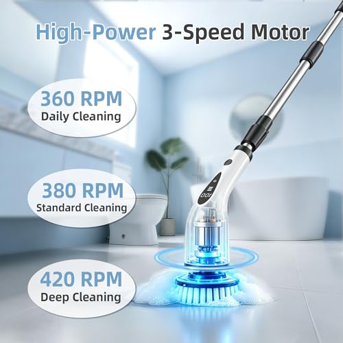 Electric Spin Scrubber 3-Speed with 8 Brush Heads