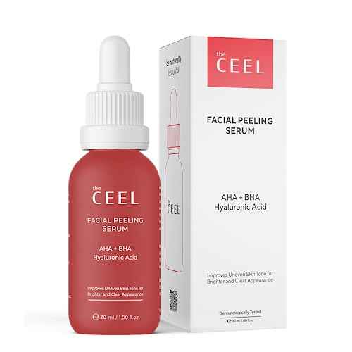The Ceel Facial Peeling Serum With 10% AHA 2% BHA, Saliscylic Acid Serum for Blemishes, Chemical Peel at Home, Glycolic Acid Peel With Hyaluronic Acid,AHA and BHA, 1.00 fl.oz (30 ml)