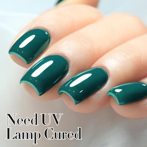 Double Rhythm Teal Green 15ML Gel Nail Polish - Same Color, Soak Off, Long-Lasting