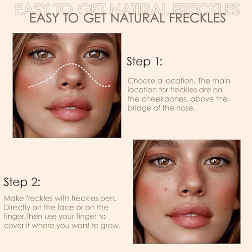 Freckle Pen Stamp Tool - Waterproof Fake Freckles Makeup (2 Pack)