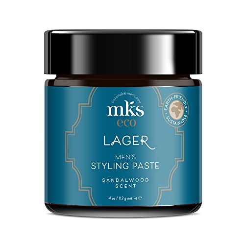 MKS eco for Men Lager Hair Styling Paste, Sandalwood Scent - 4 oz