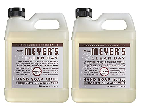 Mrs. Meyer's Clean Day Hand Soap Refill Lavender Multi-Packs 33 Fl Oz (Pack of 2)