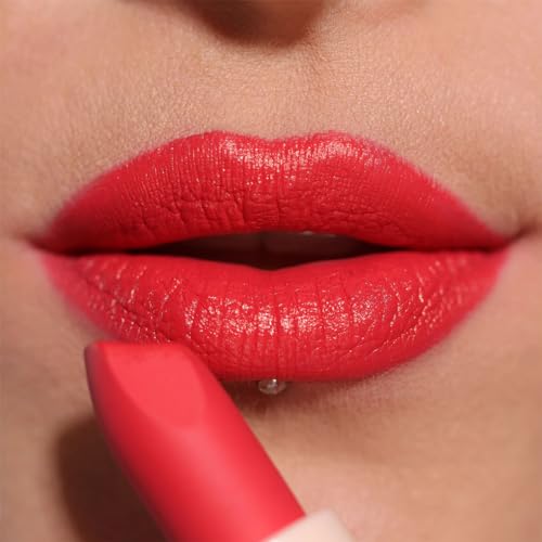 Revolution, Lip Allure Soft Satin Lipstick, Highly Pigmented & Smudge Proof, Long Lasting Creamy Satin Finish, Contains Vitamin E, Vibe Red, 0.11 oz (Pack of 2)