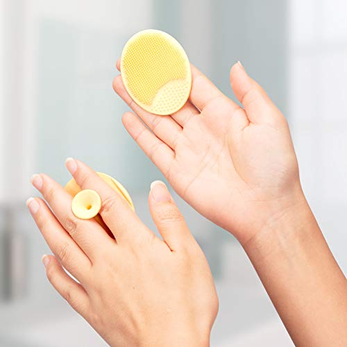 Multi-Colored Silicone Face Scrubber Set - Deep Cleansing & Exfoliating Pads