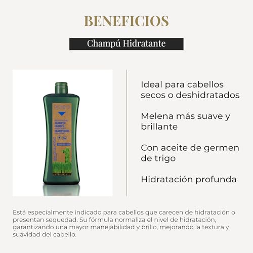 Salerm Biokera Natura Moisturising Shampoo, 36 Ounce / 1000 ml