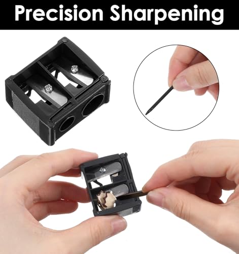 Dual-Size Makeup Pencil Sharpener Set - Portable Eyeliner & Lip Tool