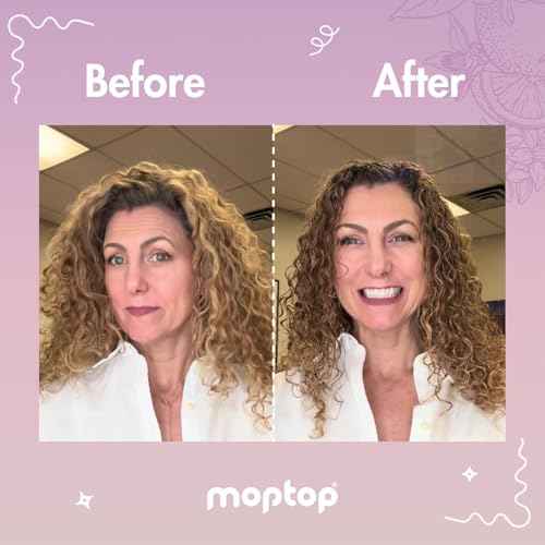 MopTop Curly Hair Routine, Gentle Shampoo + Daily Conditioner + Styling Gel for Wavy and Coily Tresses, Color Safe, Moisturizing Women's Hair Care