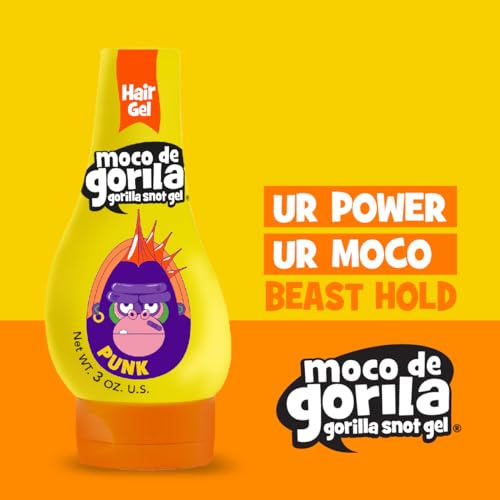 Moco de Gorila Punk Hair Gel - Maximum Hold, Water Reactivable, 3-Pack