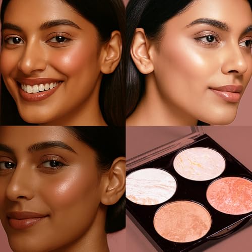 Makeup Revolution Cheek Kit 12 Shimmery Pink & Beige Shades