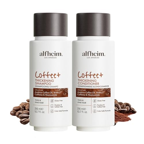 Coffee Thickening Shampoo & Conditioner Set – Caffeine & Plant Protein
