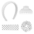 Polka Dot Hair Accessories 4-Pack Set for Women