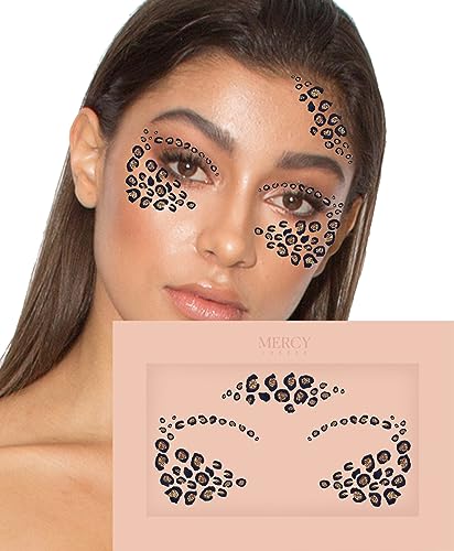 Leopard Print Contour Face Jewels Stick On Gems