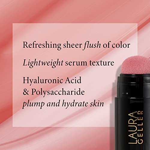LAURA GELLER NEW YORK Jelly Balm Hydrating Lip Serum, Neutral Ground + Serum Blush Cheek Tint, Practical Pink