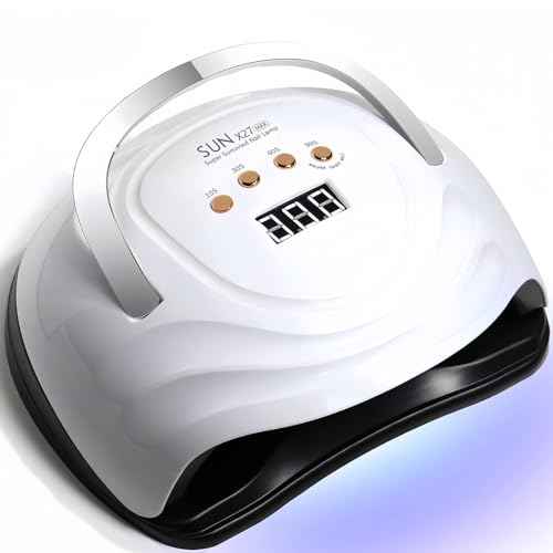 UV LED Nail Lamp with 81 Beads, 380W Nail Curing Lamps for Gel Polish with Automatic Sensor/4 Timer Setting,Led Nail Dryer, Professional Nail Art Drying Tools for Fingernail and Toenail