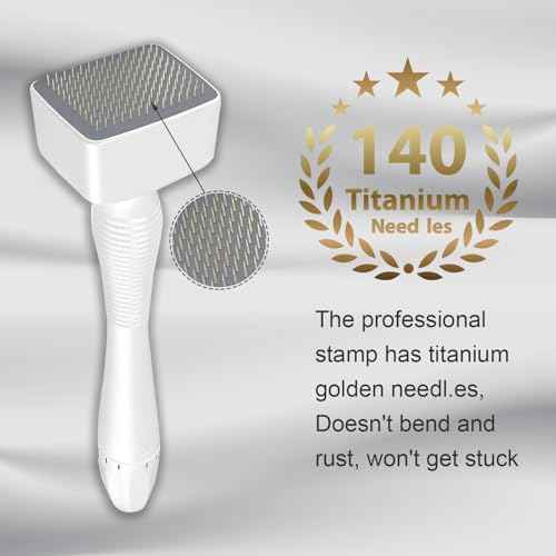 Titanium Microneedles Derma Roller - Stamp Alternative -Microneedle Micro Needle Skin Care Tool - Microneedling Roller for Men and Women (White)