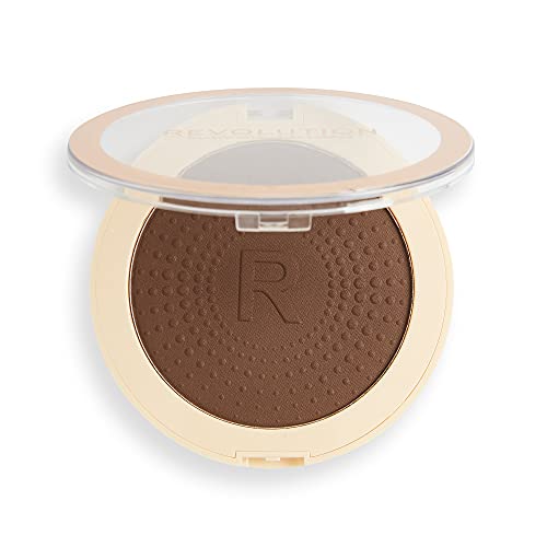 Revolution, Mega Bronzer Powder, Matte Finish, Buildable for All-Over Glow, Suitable for Light to Deep Skin Tones, Vegan & Cruelty-Free, Dark, 0.52 oz