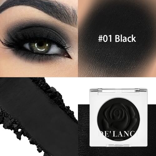 Black Matte Eyeshadow Single with Applicator - Waterproof