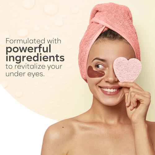 AURAE Caffeine Under Eye Patches (30 Pairs) - For Dark Circles & Puffiness - Hydrating Caffeine Eye Mask