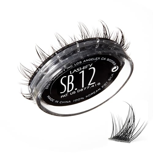 Lashify Star Burst 12mm Gossamer DIY Eyelash Extensions Refill, The Ultimate Multi-Length Multi Layered Lash, Black, Easy False Lashes