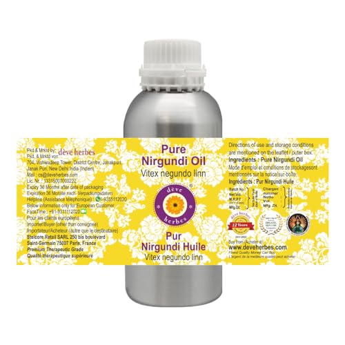 d?ve herbes Nirgundi Oil (Vitex negundo Linn) | Infused | Pure | Non-Sticky | Lightweight | for Facial Care | Men & Women | 300ml (10 oz)