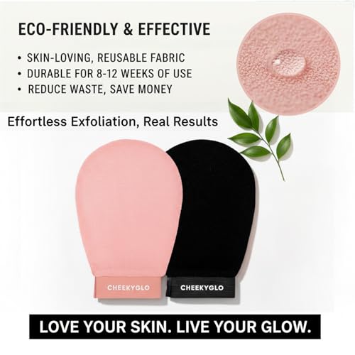 CheekyGlo Korean Exfoliating Glove for Sensitive Skin (2-Pack)