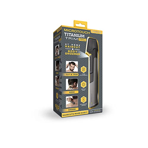 Microtouch Trim PRO, Rechargeable Lighted Hair Cutting Tool and Body Groomer, Black