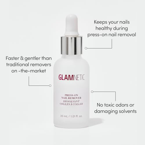 Glamnetic Press-On Nail Remover Serum - Gentle Acetone-Free Formula (30ml)