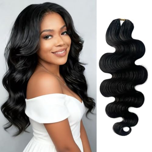 Body Wave Crochet Hair Extensions 18 Inch 120g Human Hair