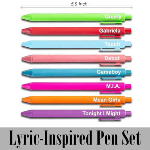 GIFTSFARM Kats Kpop Gel Pens Set - Inspired by KATSEYE, Cute Office Supplies for Music Fans