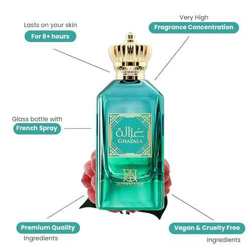 Ghazala - Arabic Perfume for Women 3.4 Fl Oz - Eau De Parfum Turkish Rose, Peony, Musk, Petalia & Vanilla - Perfumes Arabes - Inspired by PDM's D.elina E.xclusif