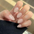 Modelones A5-Nude Short Almond Press-On Nails 32Pcs with Glue & Tools