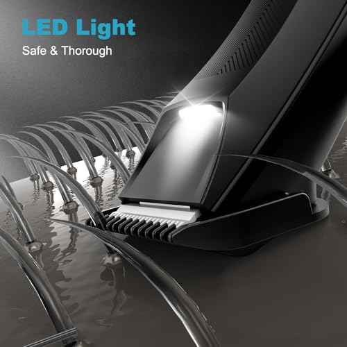 Body Hair Trimmer for Men Pubic Hair Trimmer, Waterproof Cordless Ball Groin Trimme Men with Ceramic Blade, Rechargeable Body Shaver Groomer with Standing Recharge Dock