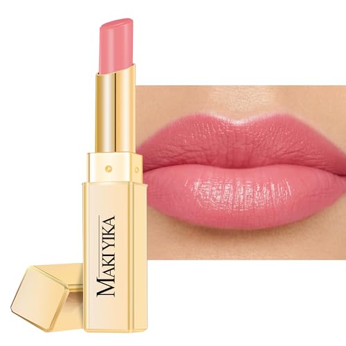 MAKI YIKA Moisturizing Nude Pink Lipstick for Dry Lips