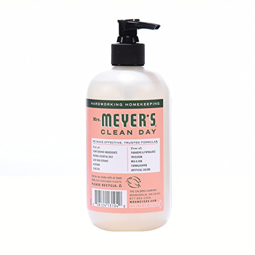 Mrs. Meyer's Geranium Hand Soap Pump 12.5oz (6 Pack) - Natural, Cruelty-Free