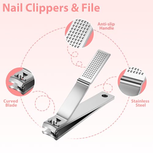 Morgles 9-Piece Men’s Tweezers & Nail Clipper Kit with Case