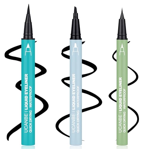 UCANBE 3-Piece Black Liquid Eyeliner Kit - Waterproof 24Hr