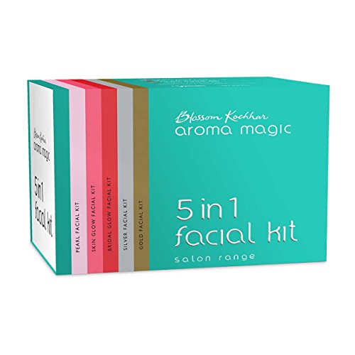 Aroma Magic 5 in 1 Facial Kit | Pearl, Skin Glow, Bridal Glow, Silver & Gold Facials | Helps Firm, Revive, Nourish & Rejuvenate Skin | Salon-Style Facial at Home