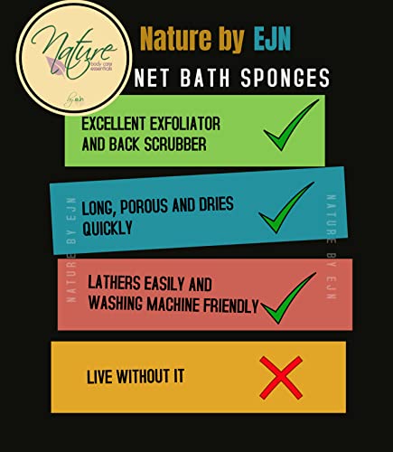 African Net Bath Sponge, 49" Long, Skin Exfoliation