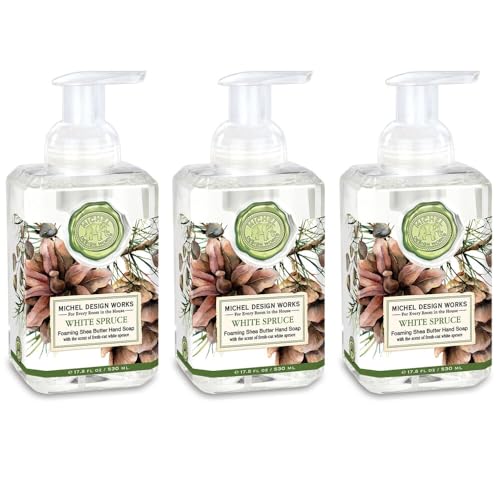 Michel Design Works Foaming Hand Soap - White Spruce Scent (3-Pack)
