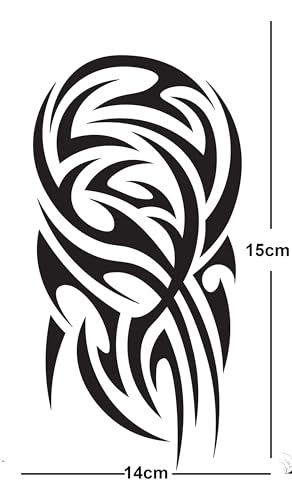 4-Pack Tribal Temporary Tattoos - Hawaiian Polynesian Body Art
