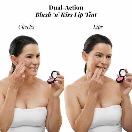 Jerome Alexander Blush ¡®n¡¯ Kiss Cream Blush for Cheeks & Lips | Creamy, Lightweight, Buildable Coverage | Balm Face Makeup | Tint Vermillion