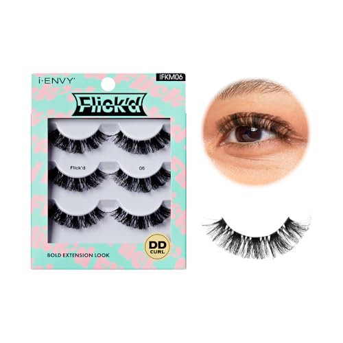 i•ENVY Flick'd DD Curl False Lashes - 3 Pairs Fluffy Wispy