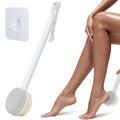 Long Handle 2-in-1 Pumice Stone & Foot Scrub Brush for Callus Removal