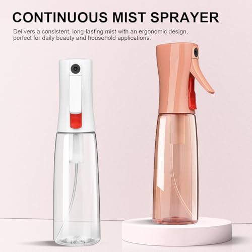 Continuous Spray Bottle for Hair - Ultra-Fine Misting 2pk 6.1oz