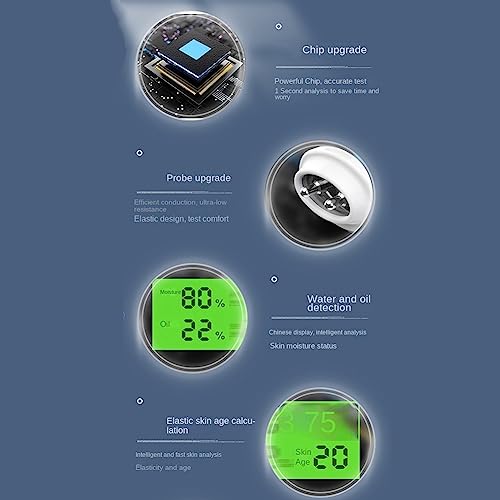LCD Digital Skin Moisture Oil Analyzer with Fluorescent Detector