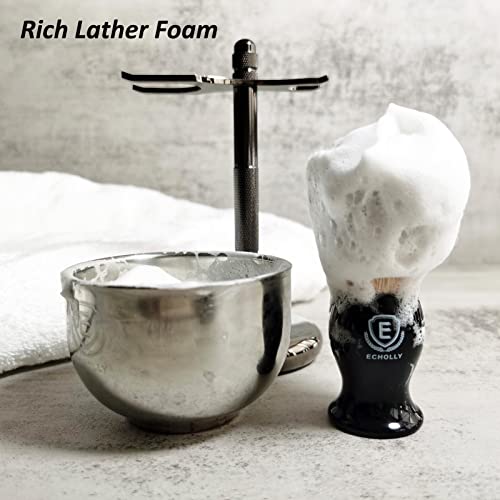 ECHOLLY Luxury Shaving Brush for Men 110x55mm Synthetic Bristle No Shedding