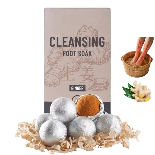 Herbal Ginger Foot Soak Balls for Swelling & Fatigue Relief (8 Pack)